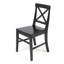 Ensemble de 2 chaises de salle à manger Ricks, dossier croisé en X, pieds à dossier courbé, bois noir-121386515