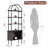 Arched Etagere Bookcase with Cabinet-1031364187