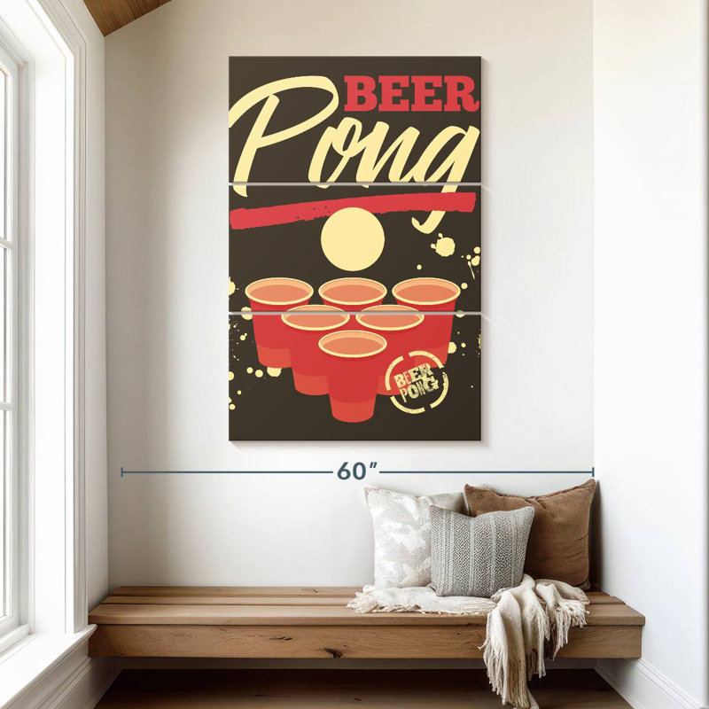 Pong à bière Tergel Vintage, H 50 po x l 32 po
