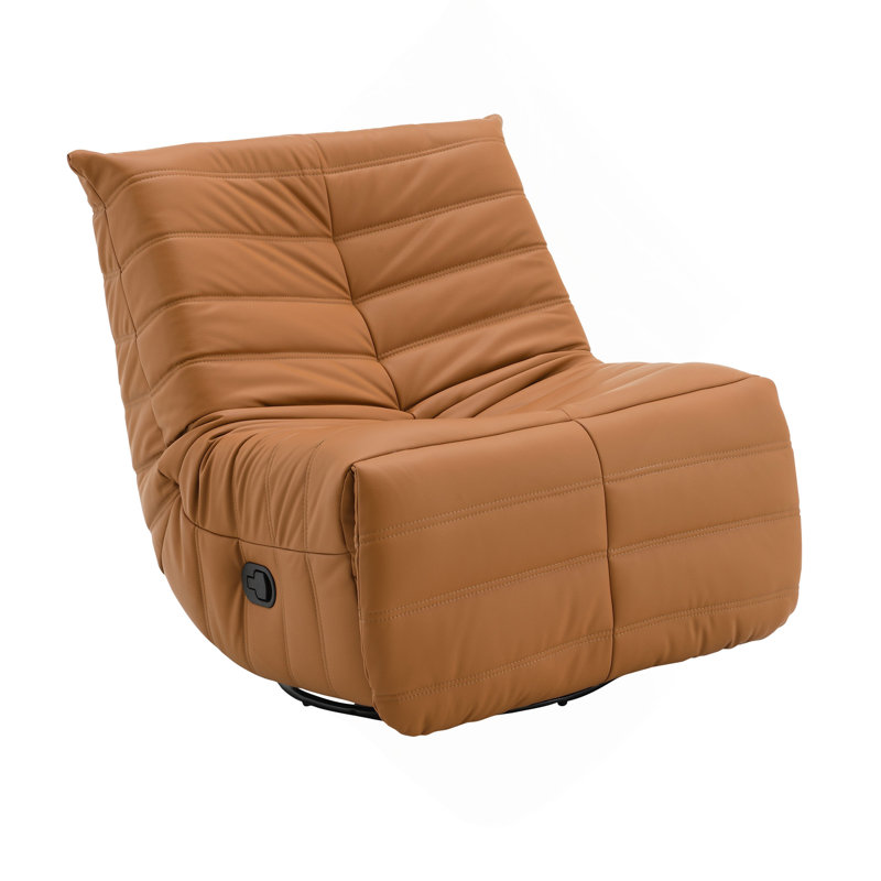 Fauteuil inclinable et oscillant en cuir synthétique Talmon