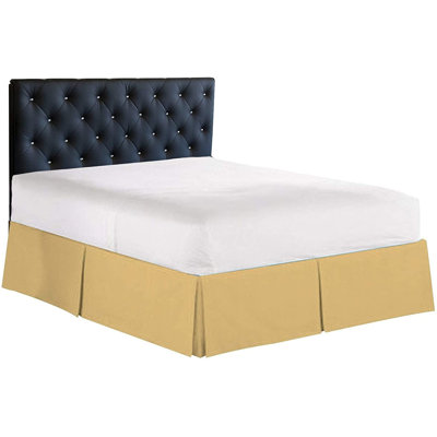 3 Sided Pleated Bed Skirt King - Soft, Easy Fit with 14 Inch Tailored Drop - Hotel Quality, Wrinkle Free & Fade Resistant