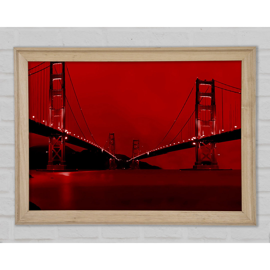 Golden Gate Bridge Zwillinge Rot - Druck