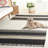 Pierceton Natural Fiber Hand Woven Cottn/Jute Striped Rug in Ivory/Black-1896612514