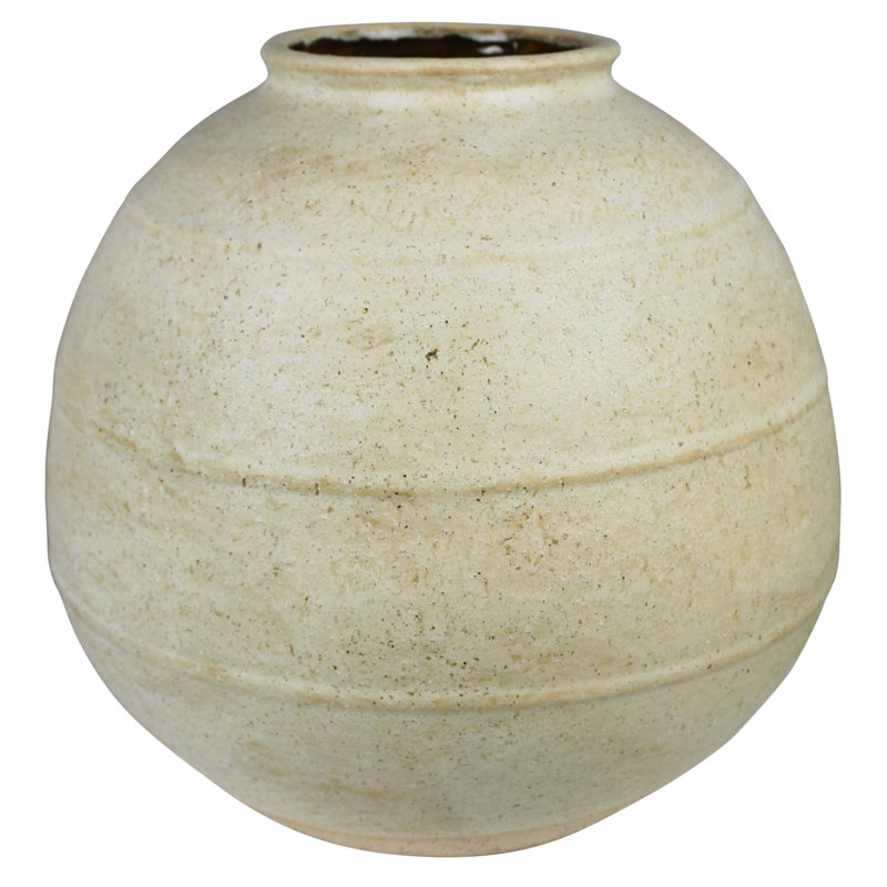 Umbria Round Vase, Ceramic, White