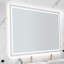 Miroir de salle de bain 48 pouces à DEL avec façade et rétroéclairage, miroir de meuble-lavabo mural avec cadre en aluminium, anti-buée, mémoire, gradation continue-1743213790