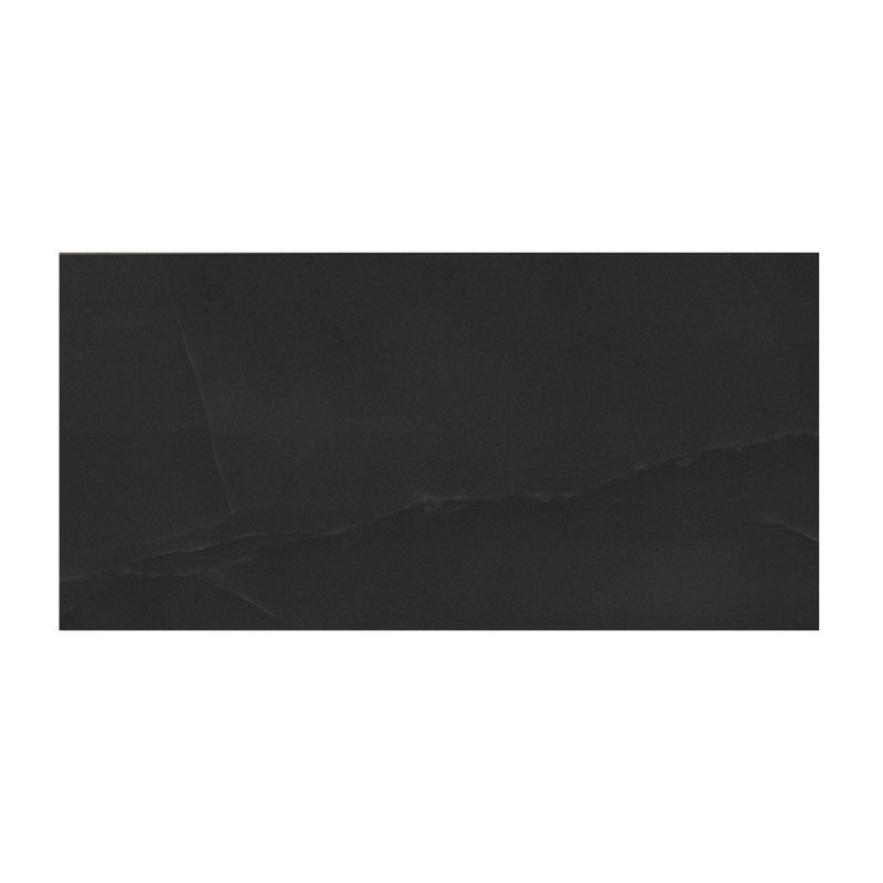 Palazza 12 in. x 24 in. Matte Porcelain Marble Look Floor and Wall Tile, Auralis Black