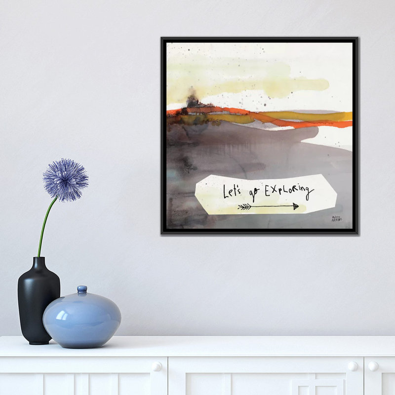 « explore i », impression sur toile, H 18 po x l 18 po x P 1,5 po, Toile avec cadre noir, Pas de tapis