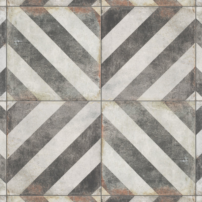DAnticatto Decor 9" x 9" Porcelain Patterned Wall & Floor Tile
