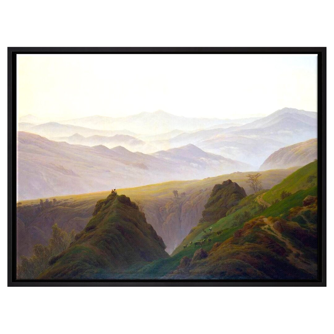 Gerahmtes Leinwandbild Morning in the Mountains von Caspar David Friedrich