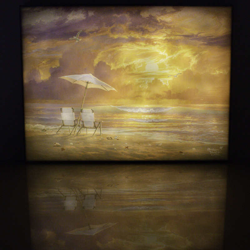 Art mural 18 x 24 lumières DEL Ocean Glow
