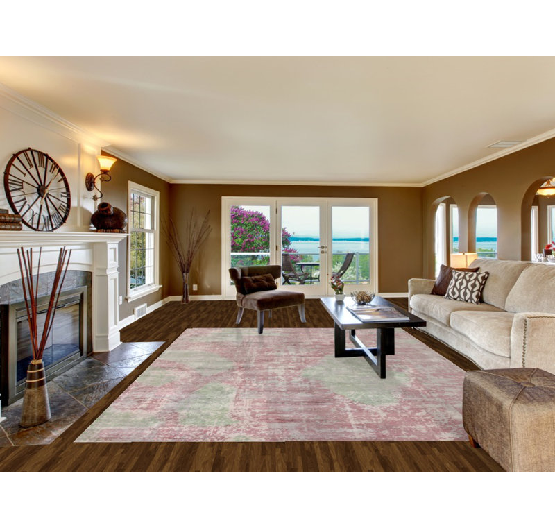 Contemporary Wool Abstract Area Rug 9x12