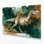 «Dinosaur Compsognathus», art mural sur toile verte
