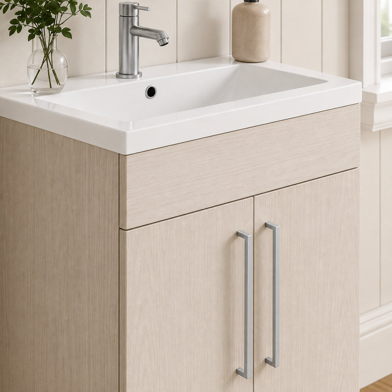 515 mm Freestanding Single Vanity, Light Elm
