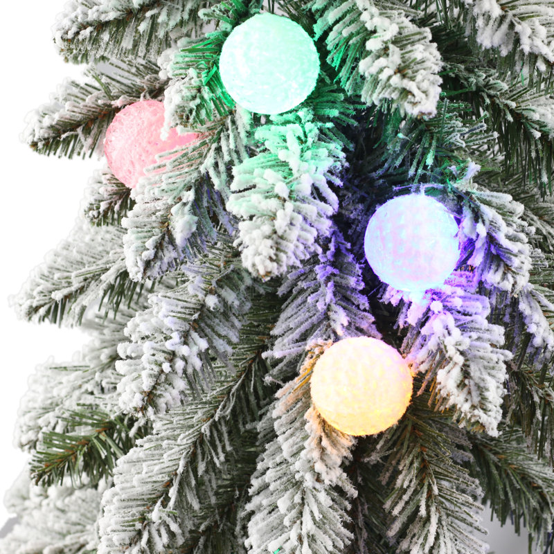 4' Lighted Pine Christmas Tree