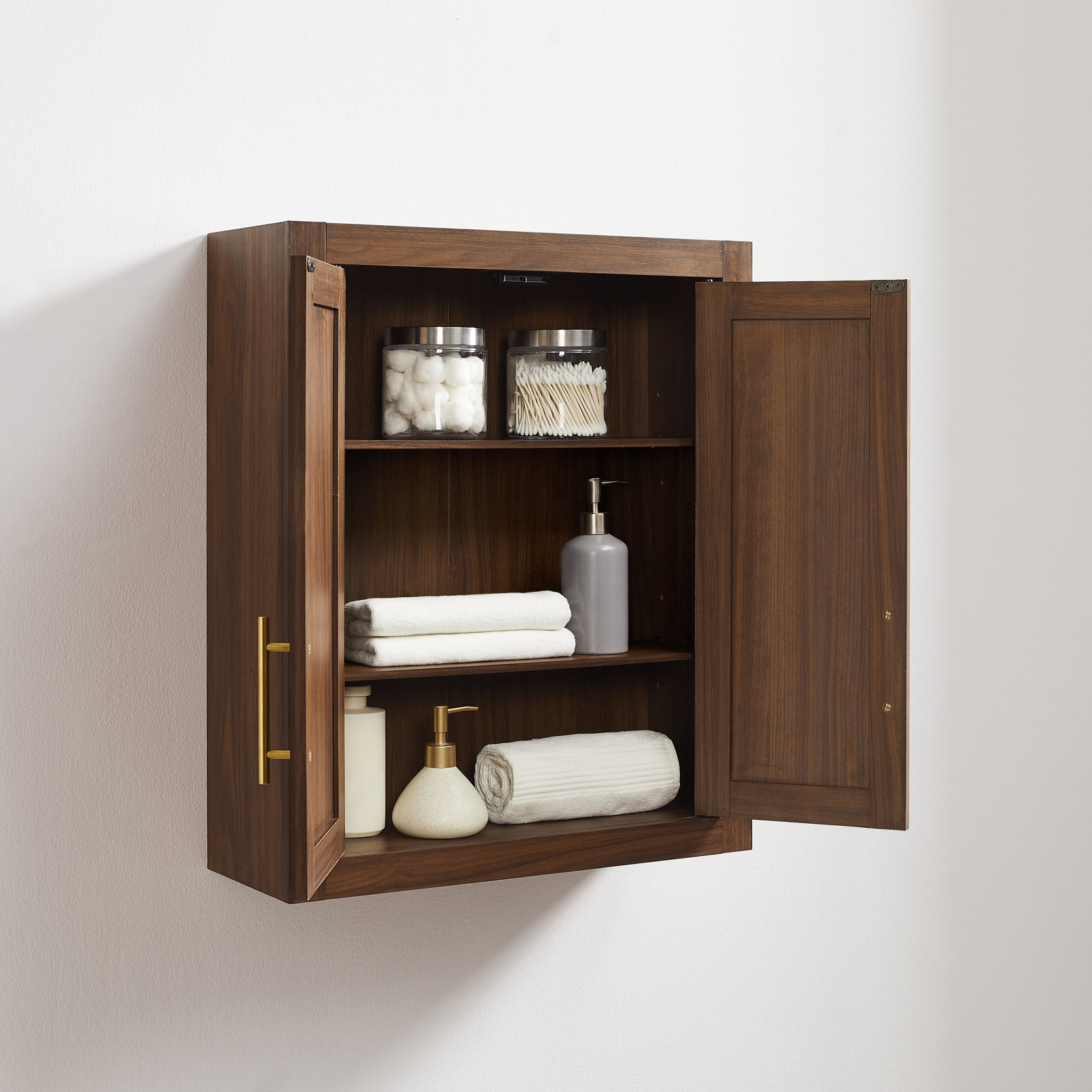Allura Bathroom Cabinet, Walnut
