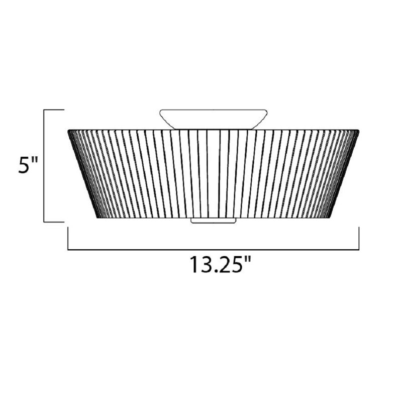 Wendell Glass Flush Mount, Satin Nickel