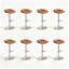 Chaise basse brune (paquet de 8)-1633856248