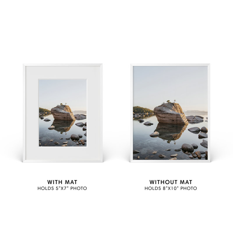 White Metal 8x10 Picture Frame with Glass