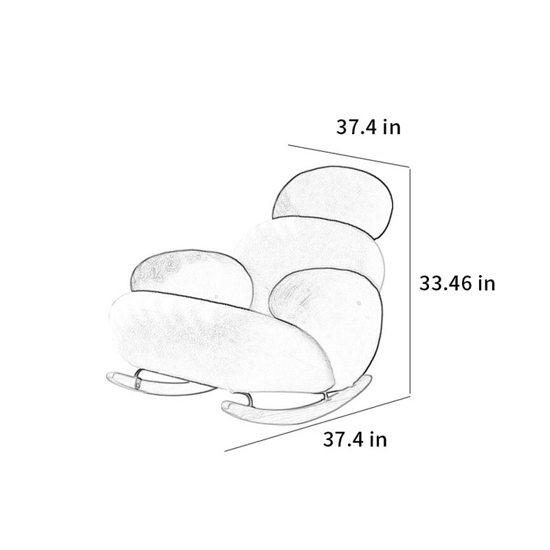 Chaise berçante moderne et simple, Orange
