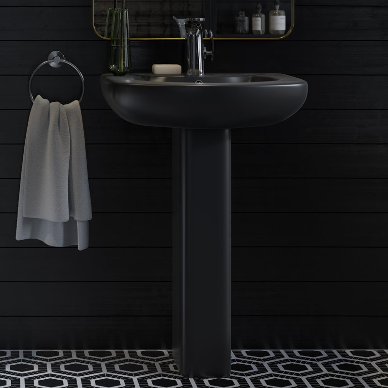 Robinet pour salle de bain Château, Noir mat