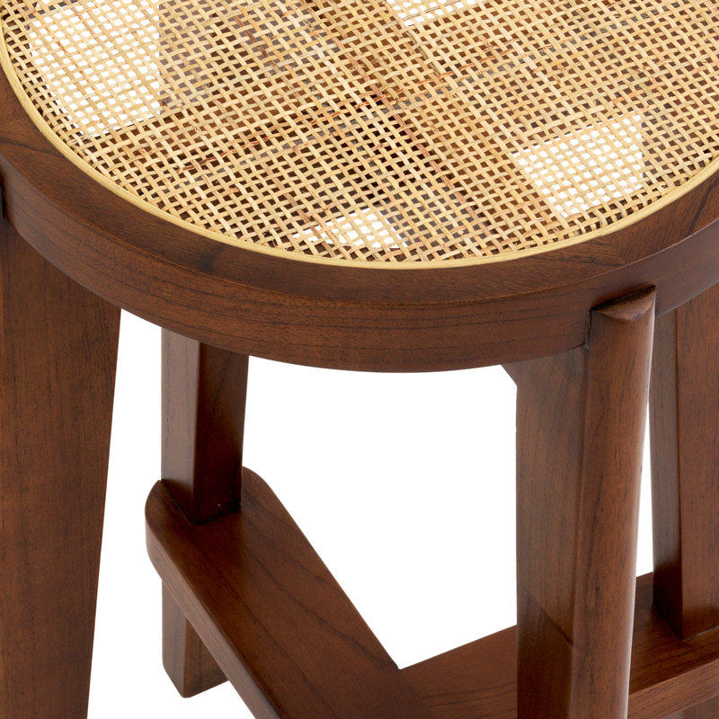 Tabouret de bar et de comptoir Dareau, Tabouret de comptoir (siège d'une hauteur de 26 p, Brun