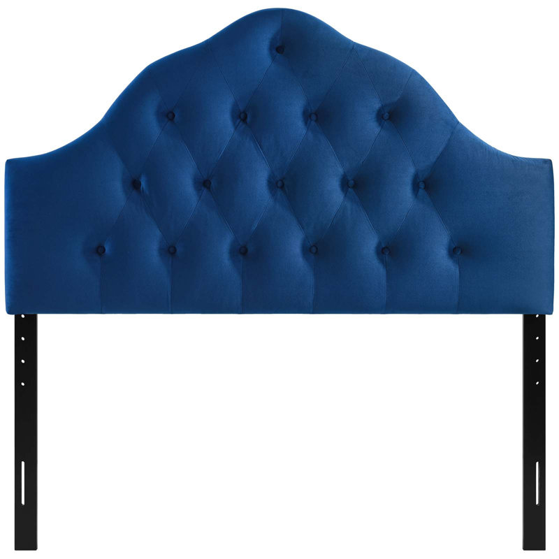 Sovereign Diamond Tufted Performance Velvet Headboard by Modway, Navy, Queen