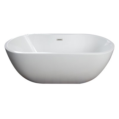 Penney 60.75 " L x 29.37 " W Freestanding and Mounting / Installation Required Soaking Acrylic Bathtub