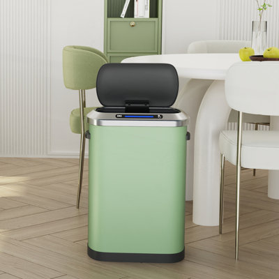 Poubelle automatique 13 gallons en acier inoxydable avec capteur de mouvement