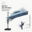 Parasol carré extérieur robuste 12 po, tissu haut de gamme, avec base, bleu denim-112898396