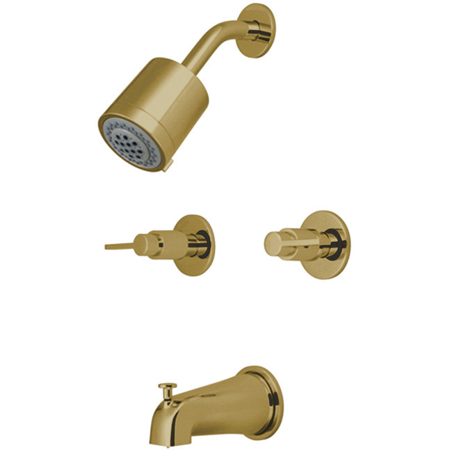 Garniture de robinet de baignoire et douche Dubai, Laiton poli