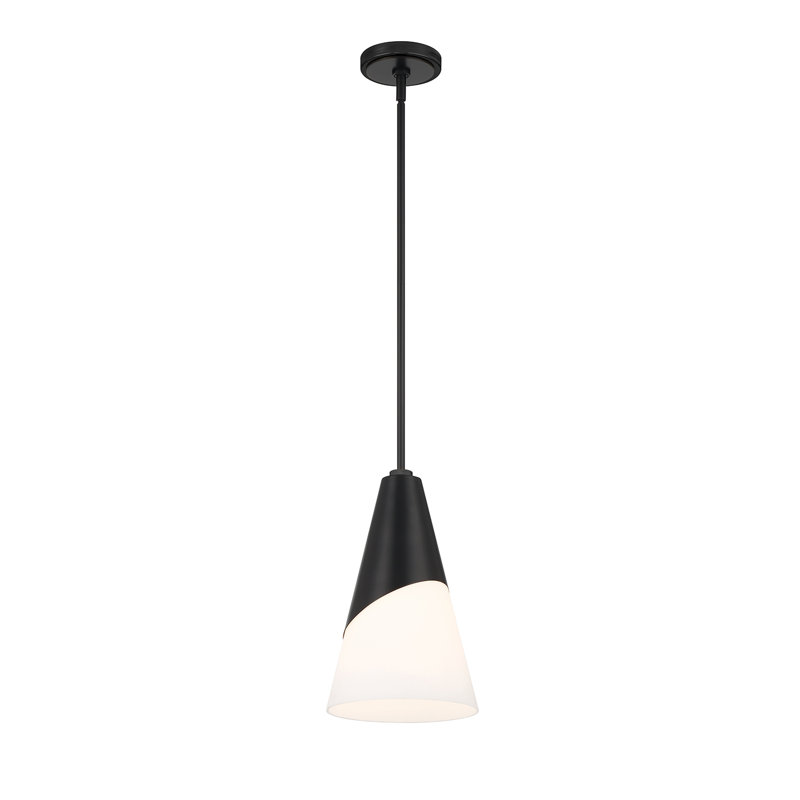Brian Patrick Flynn Tori 1 Light Pendant, Matte Black