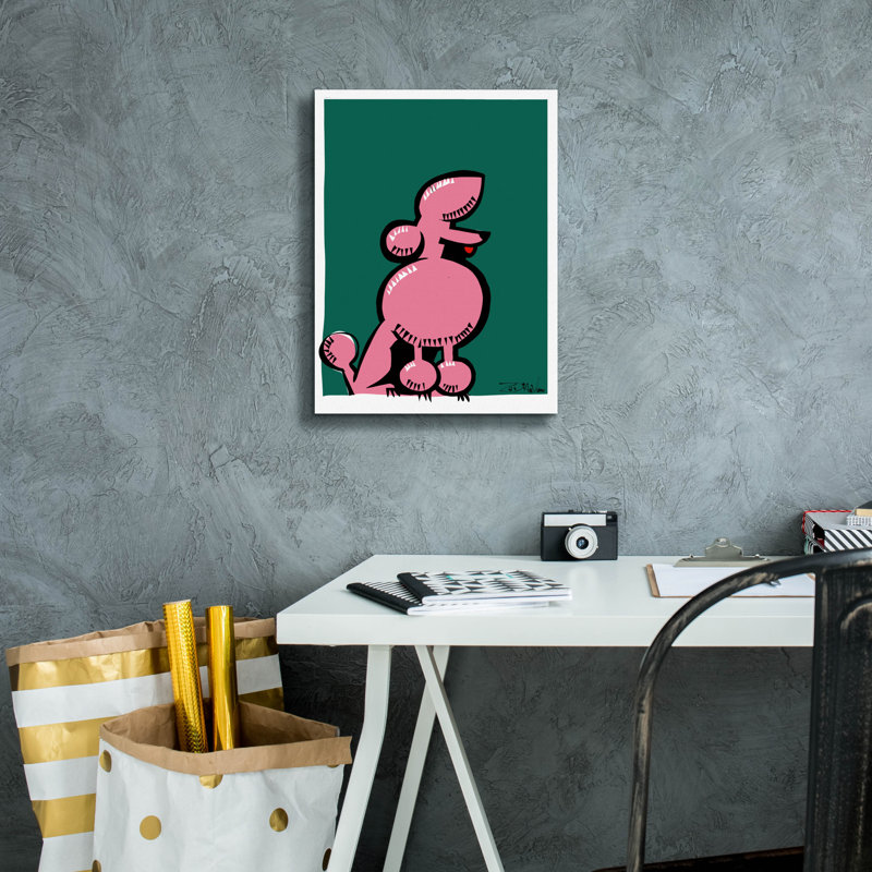 "Caniche rose" par Irena Orlov, H 16 po x l 12 po