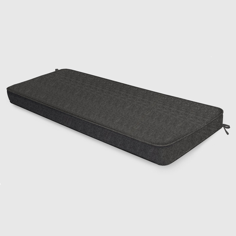 1'' H Customizable Bench Cushion For Indoor/Outdoor Furniture/Chair/Window Seat, Premium 75D High-Resilience Foam_2, Gray