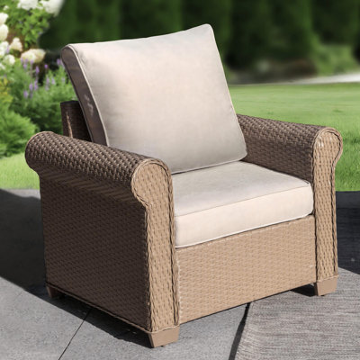 Wicker Double Armrest Single Sofa by Alphamarts