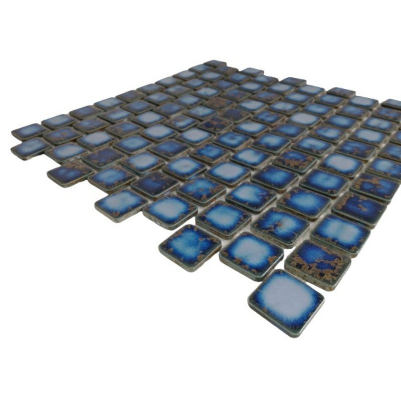 Carreau de mosaïque bleu Calacatta