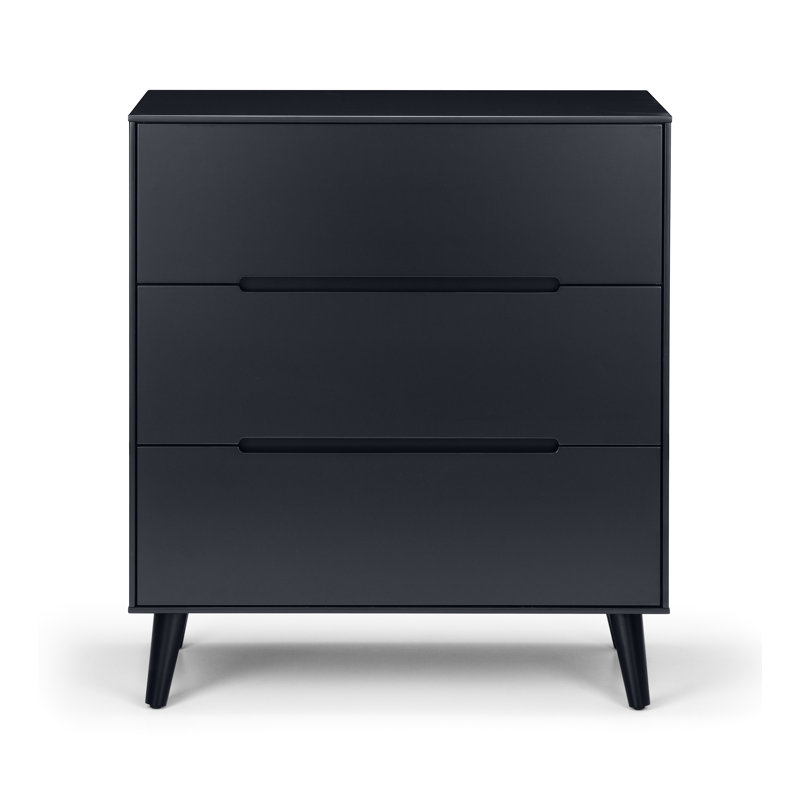 Heriberto 80 cm W Chest of 3 Drawers, Anthracite
