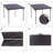 REDCAMP 34" Plastic Folding Table, Square Card Table Portable Picnic Table-67503279