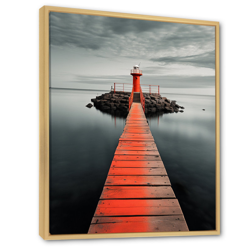 Ravenstein Coastal Pier Reflections II, H 32 po x l 16 po x P 1 po, Cadre naturel flottant