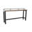 Zarahi Pine Solid Wood Top Metal Base Dining Table