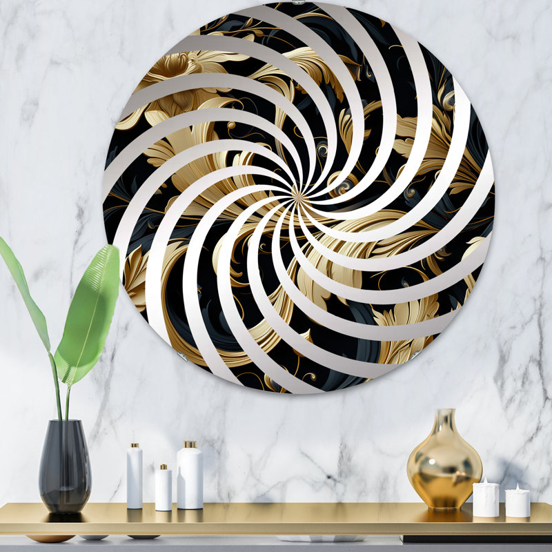 Élégance noire et dorée Intrigue Elegance - Vortex, 31,4 po x 31,4 po