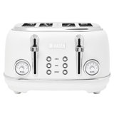 HADEN Chelsea 4 Slice Toaster Wide Slot with Removable Crumb Tray and Control Settings Chrome