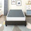 Base de matelas simple en métal noir et housse en tissu texturé - 8,5 po de hauteur, support à 12 lattes, facile à monter, capacité de poids de 350 lb, assemblage des éléments clés de la chambre à coucher, addition-1683887732