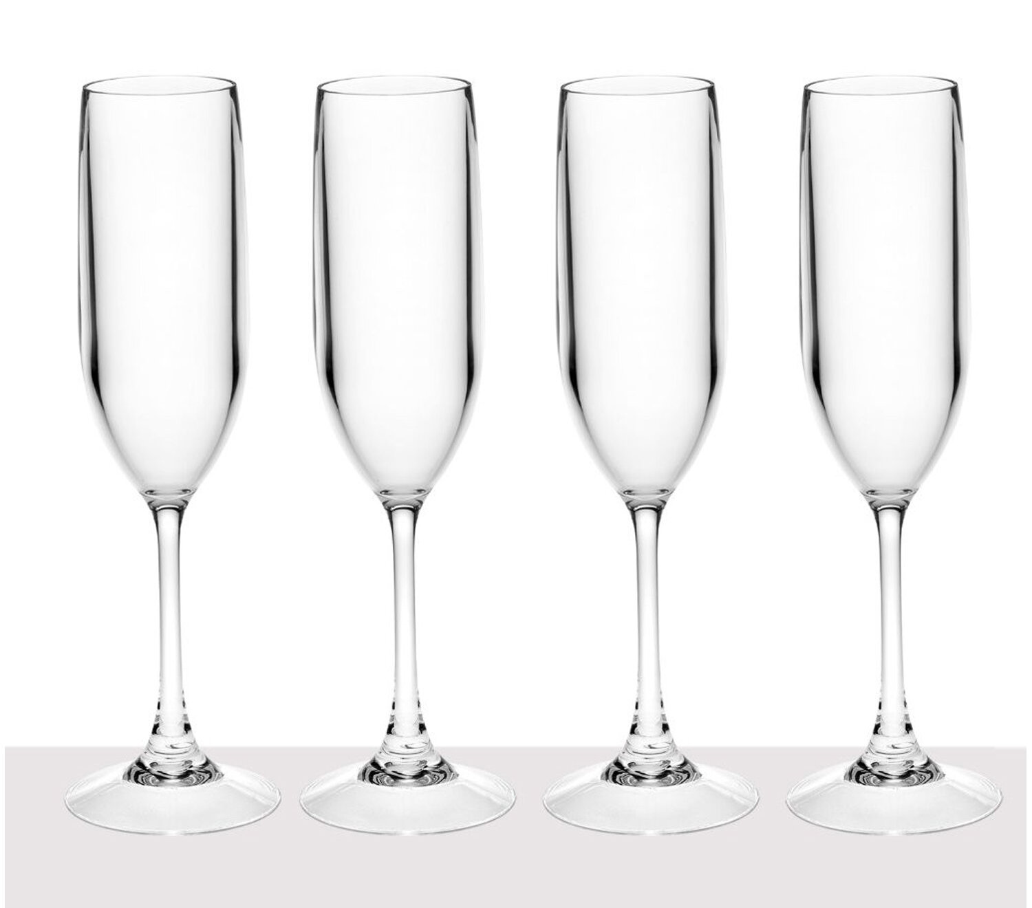 Unbreakable Stemmed Champagne Flutes (Set of 8, 12 oz ea