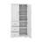 Tall And Wide Storage Cabinet With Doors, Three Drawers-114234508