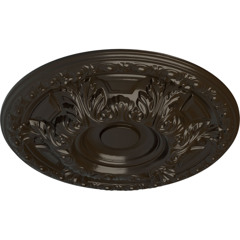 Médaillon de plafond H 2 1/2 po x l 23 3/8 po x P 2 1/2 po Granada, Pierre de foyer, H 23,5 po x l 23,5 po x P 2,5 po