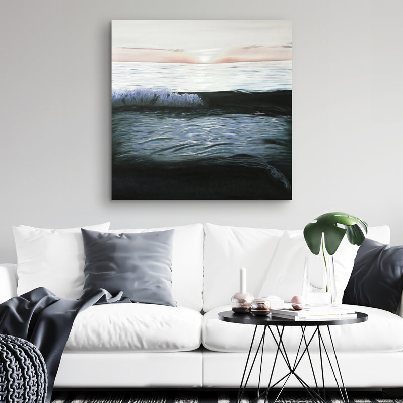 Desaturated sunset - 32"x32" art on canvas