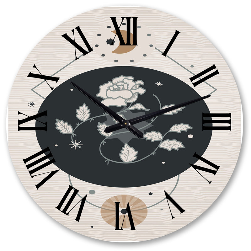 Horloge murale moderne Mid-Century, Grand