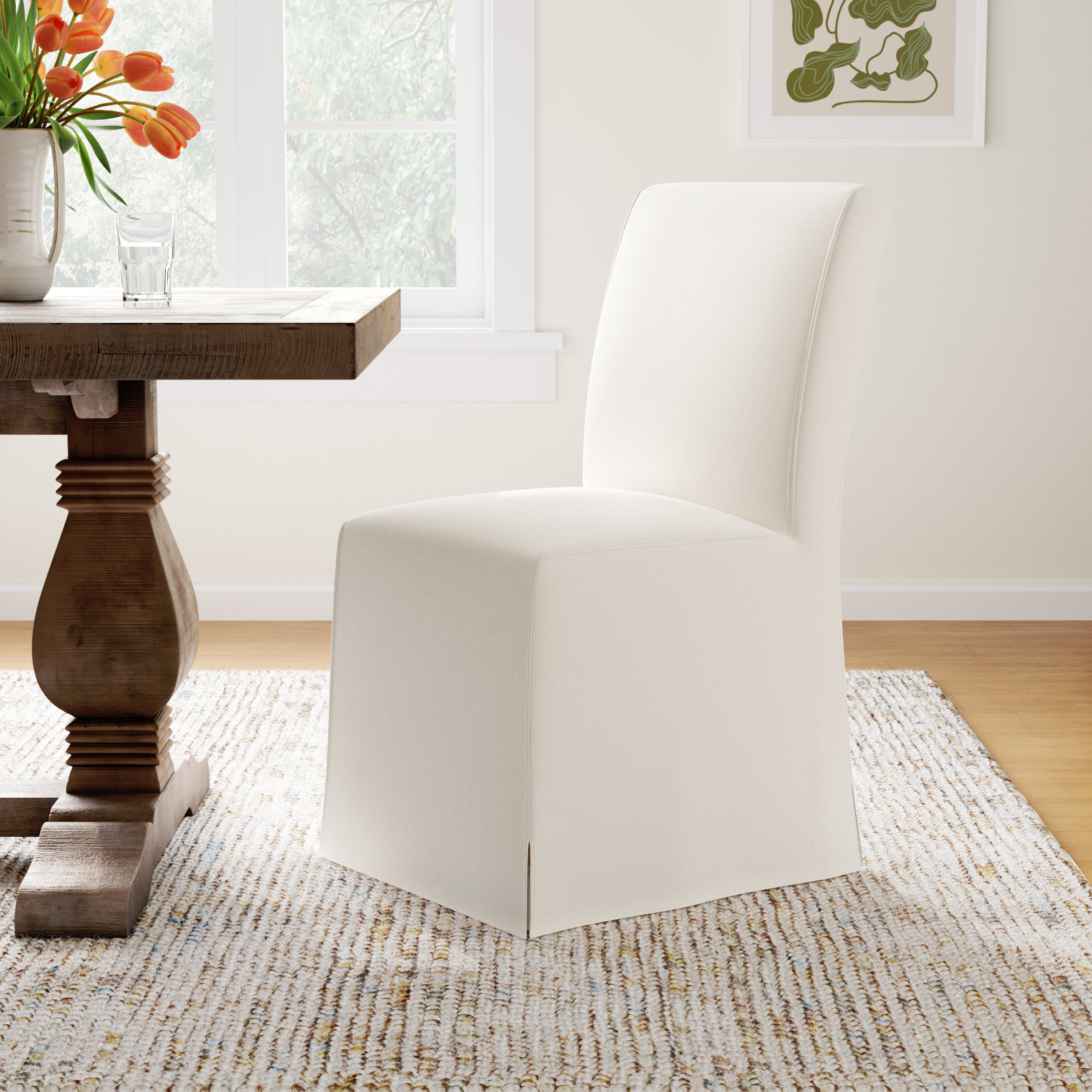 Sumatra Parsons Chair, Zuma White