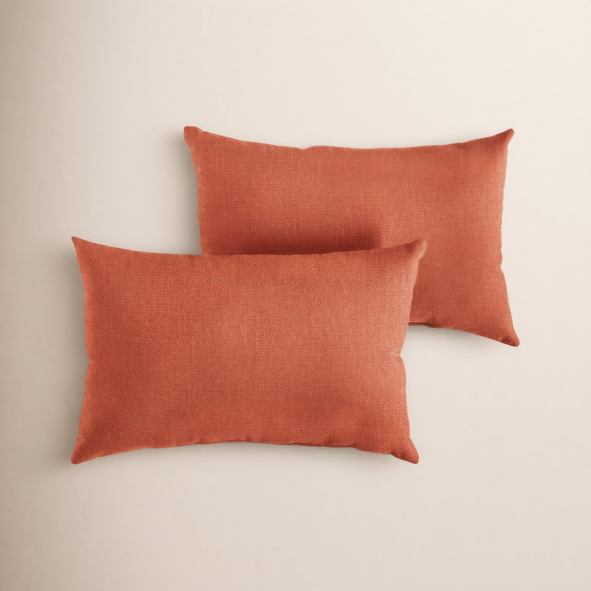 Sunbrella Lumbar Rectangular Indoor/Outdoor Pillow Cover & Insert, Orange, 12" H x 18" W