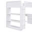 Lit mezzanine simple avec échelle, tablettes et bureau